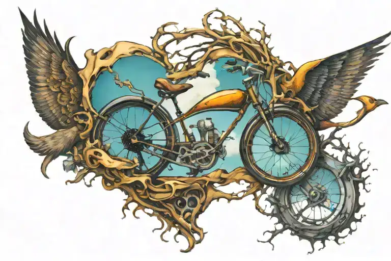 cycle break free tattoo design idea