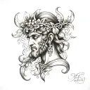 Dionysus tattoo design idea