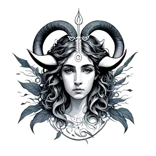 Aquarius And Aries tattoo design idea
