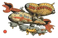 Led zeppelin blimp tattoo design idea