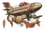 Led zeppelin blimp tattoo design idea