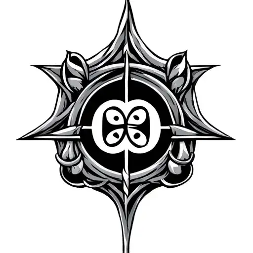 libra glyph ohms law symbol intertwined tattoo design idea