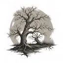 dead tree gothic  tattoo design idea