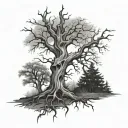 dead tree gothic  tattoo design idea