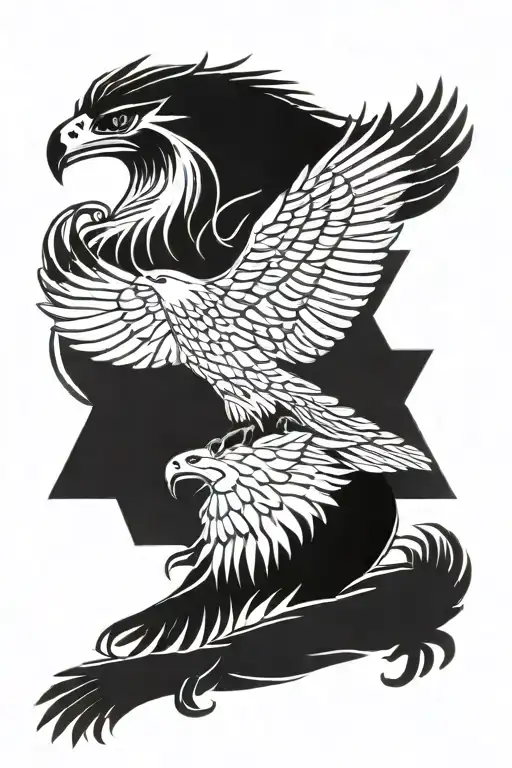 Badger, eagle, snake, and lion  tattoo design idea