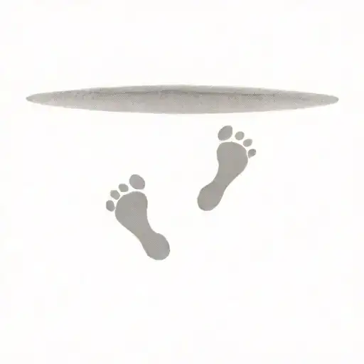 simple footprint in the sand with "those were the moments I carried you" tattoo design idea