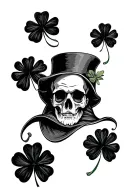 st Patrick's day, proverbs 10:4 tattoo design idea