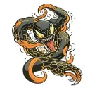 venom marvel tattoo design idea