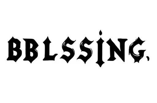 "Blessing" tattoo design idea