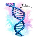 "Julian JR" DNA double helix forming tattoo design idea