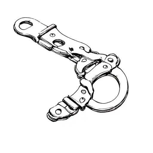 handcuffs tattoo design idea