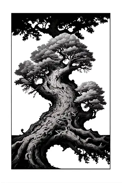 burning bush tattoo design idea