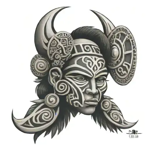 Puerto Rican Taino tattoo design idea