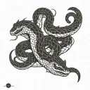 lava snake tattoo design idea