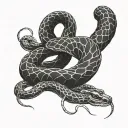 lava snake tattoo design idea