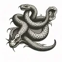lava snake tattoo design idea