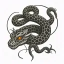 lava snake tattoo design idea