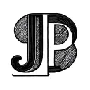 Make a black and white monogram of the letters J en P, in Bauhaus style, intented to be tattooed on someone's wrist tattoo design idea