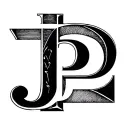 Make a black and white monogram of the letters J en P, in Bauhaus style, intented to be tattooed on someone's wrist tattoo design idea