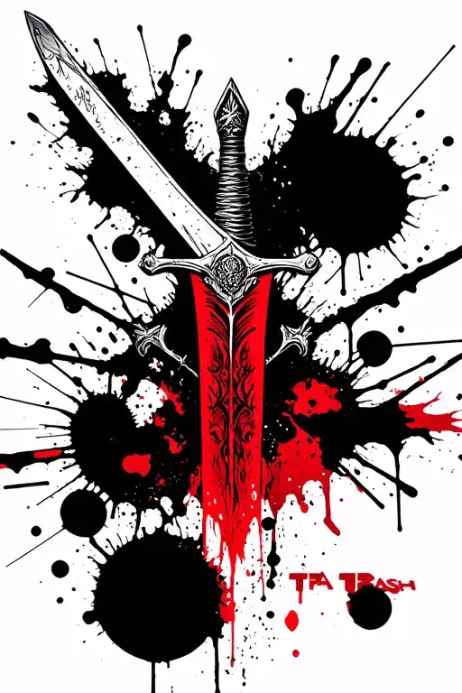 sword of damocles tattoo design idea