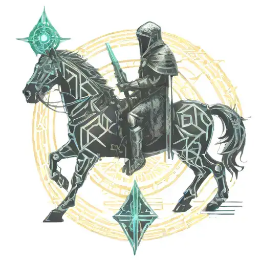 templar knight tattoo design idea