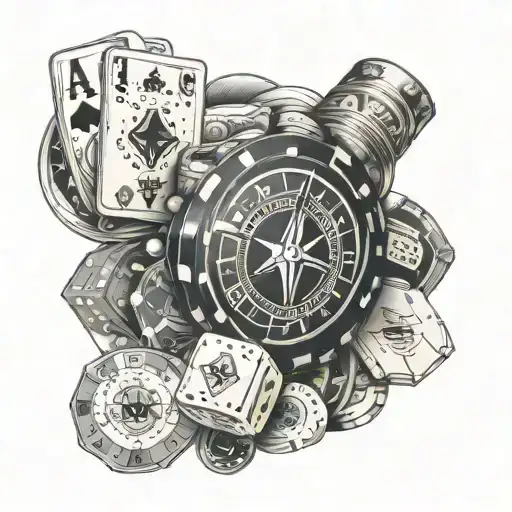 life's a gamble tattoo design idea