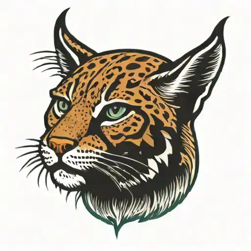 bobcat tattoo design idea