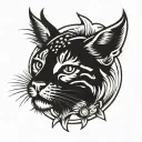 bobcat tattoo design idea