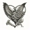 Impossible love symbol tattoo design idea
