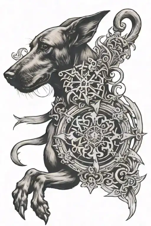 Hermedic order of the black hound tattoo design idea