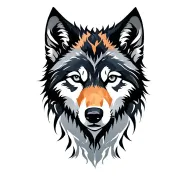 shadow wolf silhouette tattoo design idea