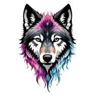 shadow wolf silhouette tattoo design idea