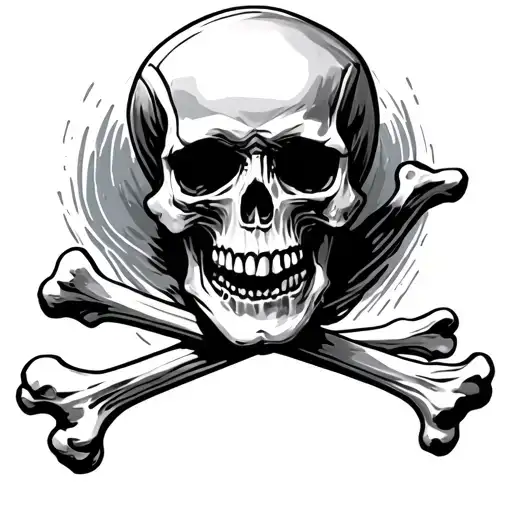skull and crossbones tattoo design idea