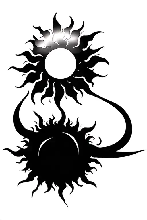 sun tattoo design idea