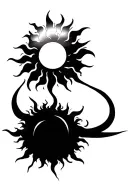sun tattoo design idea
