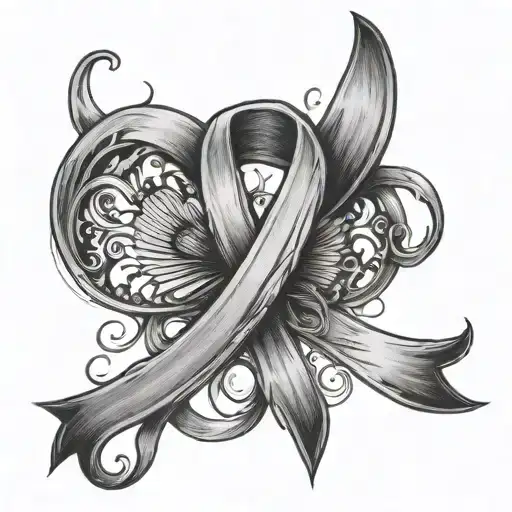 kidney transplant ribbon tattoo design idea