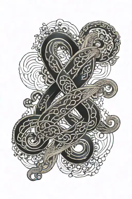 infinity symbol intertwined Adrian Deborah tattoo design idea