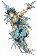 thunder storm tattoo design idea