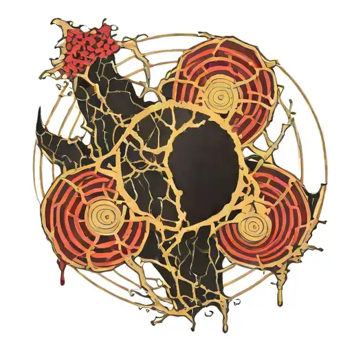 vinyl record broken kintsugi minimalist tattoo tattoo design idea