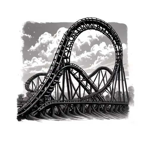Roller Coaster tattoo design idea