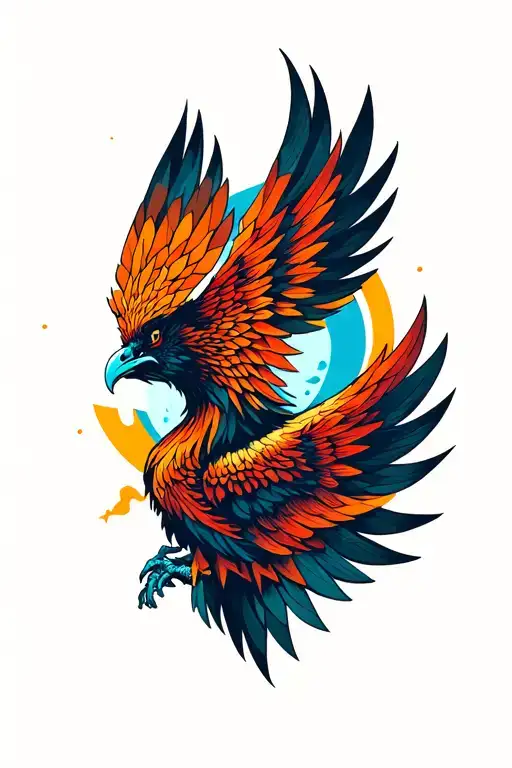 "I'm deaf to your show" phoenix rising tattoo design idea