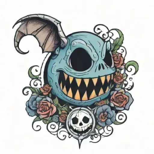nightmare Before Christmas  stitch  tattoo design idea