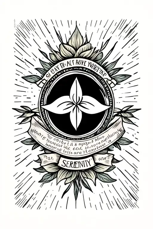 serenity prayer tattoo design idea