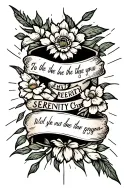 serenity prayer tattoo design idea