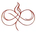 Flame within Infinity Symbol tattoo design idea