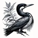 cormorant tattoo design idea