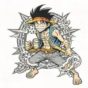 MONKEY D Luffy tattoo design idea