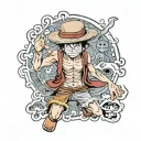 MONKEY D Luffy tattoo design idea