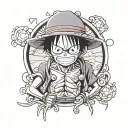 MONKEY D Luffy tattoo design idea
