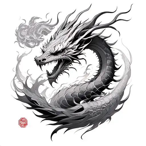 Sanemi Hashira do vento e dragao chines tattoo design idea